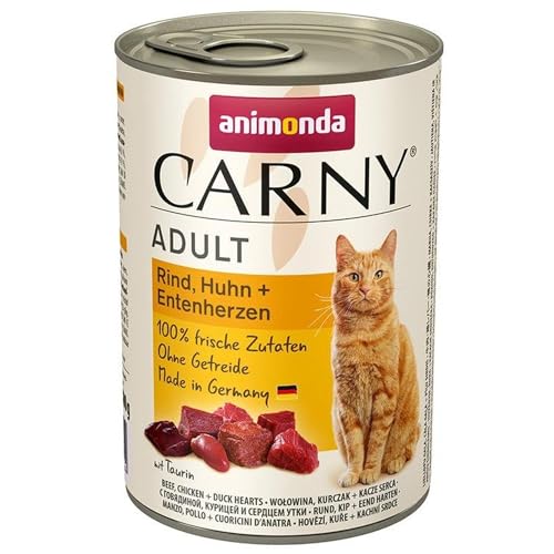 animonda Cat Carny Adult Rind,Huhn,Entenherz | 6x400g von animonda Vom Feinsten