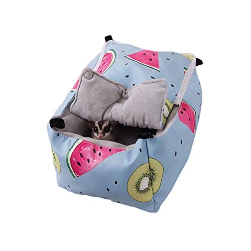 antianzhizhuang Hamstertasche für Igel, Eichhörnchen, warmes Versteck für kleine Haustiere, weiches Flanell-Hausbett, Hamsterspielzeug, Kaninchen, Kätzchen, Haus, Hängematten, Laufstall, Schlamm von antianzhizhuang