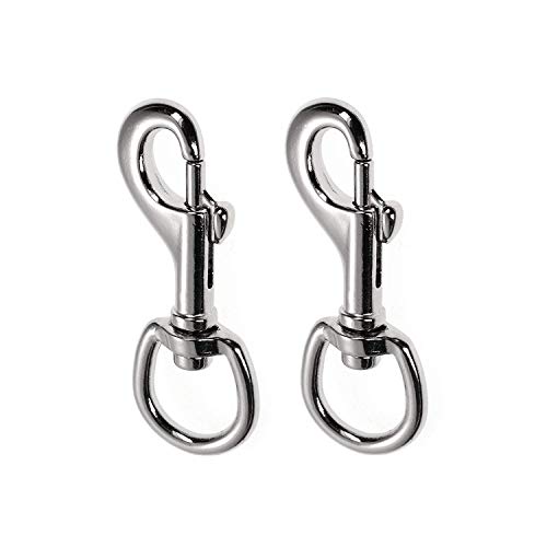 Karabiner Haken Mit Drehgelenk Für Hundehalsband Im 2Er Set Legierter Stahl 68Mm Länge Auch Für Hundeleine Mit Drehkopf Für Gurtband von aoory