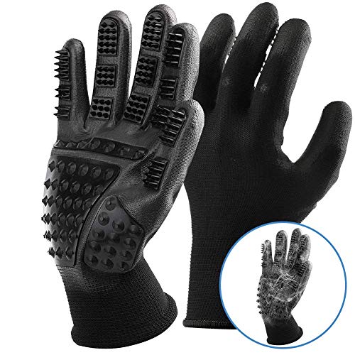 aoory 2 STK Profi Fellpflege Handschuh Bürsten Haustier Massagehandschuh Für Pferde Hunde Katzen Entspannte Fellpflege Pet von aoory