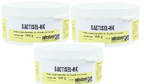 Bactisel HK, 3X Dosen a 100g, Stabilisierung der Darmflora bei Verdauungstörungen, ORIGINAL aus Tierarztpraxis, für Hund und Katze von apotier24