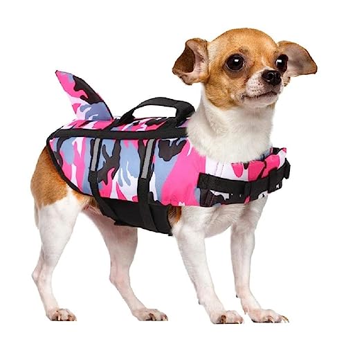 apughize Pet Life Preserver Weste, Hundeschwimmweste, verstellbarer Gürtel mit Griff für Pool, verstellbare Sommerkleidung, Haustier-Schwimmerschutz von apughize