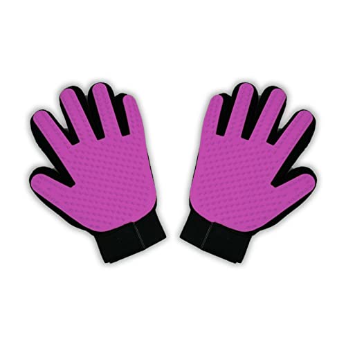 Aquariumpflanzen.net Fellpflege Handschuhe pink für Hunde Katzen Tierhaar Bürste Fell Pflege von Aquariumpflanzen.net