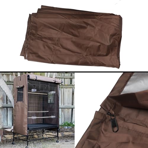 Outdoor Garten Terrasse wasserdichte Überdachung Vogelkäfig Abdeckung Möbel Schutz für Regen Schnee Staub Sonnenschutz Kaffeefarbe 97 X 60 X 130 cm von aqxreight