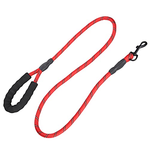 Pet Duty Nylon Leinen Reflektierende Runde Seil Geeignet für Mittlere und Große Hunde Blau (Rot) von aqxreight