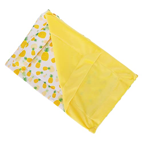 Reptilienschlafsack Gemütliches Bärtiges Drachenbett mit Abnehmbarem Kissen für Kleine Haustiere (Ananas + Gelbe Steppdecke) von aqxreight