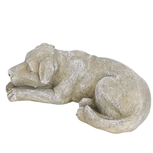 aqxreight Nachahmung Stein Haustier Memorial Grabstein Katze Hund Gedenk Handwerk Grabstein für Rasen Garten Outdoor Hof (Ornament Hund Typ A (Lieferantenangabe: Moosfarbe)) von aqxreight