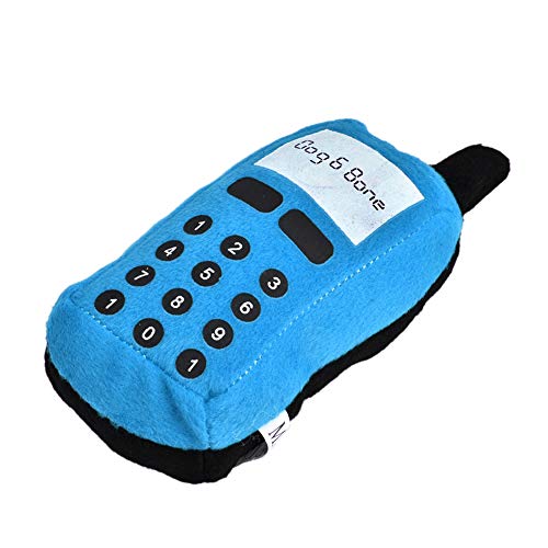 aqxreight Plüsch Handy Haustierkauen Spielzeug für Hunde und Katzen Interaktive, Quietschende Zahnen Spaß (Blue) von aqxreight