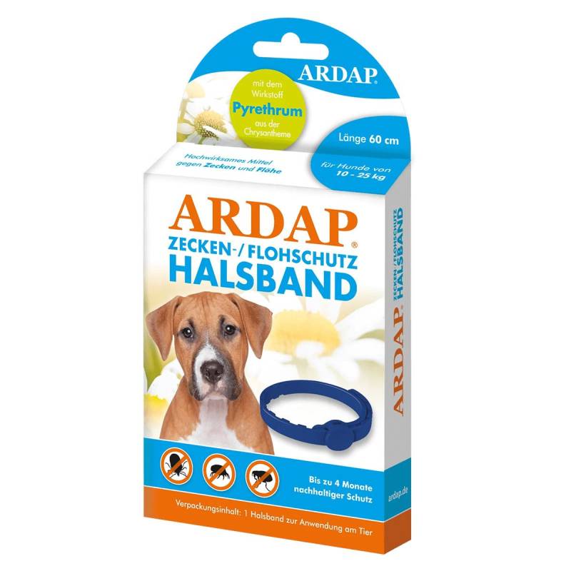 ARDAP Zecken- und Floh-Halsband Für mittlere Hunde bis 25kg von ardap