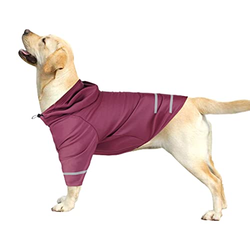 areclern Haustier-Weste, Sport-Hunde-T-Shirt mit Hut, schnell trocknend, Outdoor-Versorgung Violett 3XL von areclern