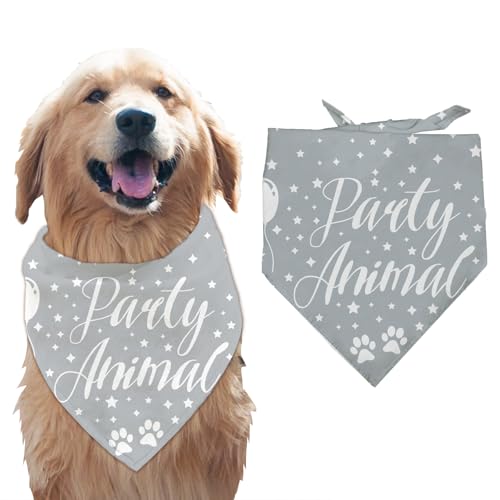 arricraft 1 Stück Haustier Hund Kopftuch, 78x38 cm Party Animal Balloon Triangle Haustier-Bandana, Verstellbar, Bequem, Haustier-Lätzchen, Waschbar, Baumwollschal, Kopftuch Für Große Hunde von arricraft