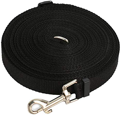 ausuky Hundeleine, Nylon, 10 m / 20 m / 30 m, Schwarz von ausuky