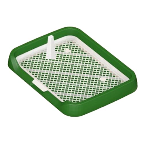 Pee Pad Halter, Mesh Grids Flat Potty Tray Pee Pad for Dogs, Dog Potty Tray, Easy Cleaning Pet Potty Supplies with Removable Column, Simple Setup Pee Holder for Dogs, Puppies, Pets (Green) von awakentti