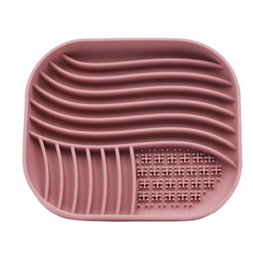 Silikon Hundenapf, Slow Down Eating Maze Dog Dishes, Dishwasher Safe Silicone Interactive Dog Feeding Bowls, Slow Feeder for Dog Cat Pet (Pink) von awakentti