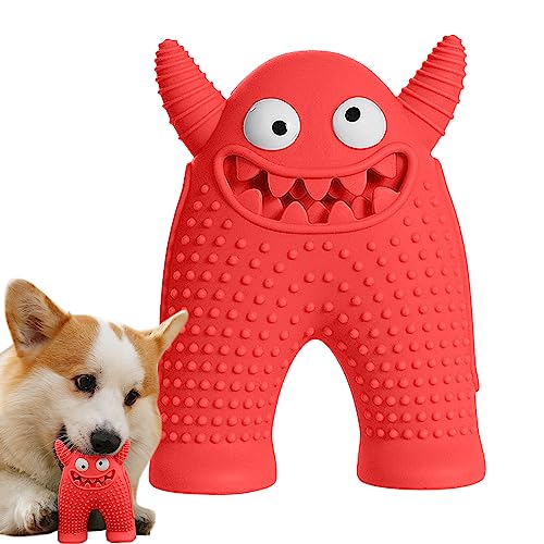 awakentti Quietschendes Hundespielzeug, Little Monster Sound Toys mit Sound, bissfeste Stofftiere zum Zähneputzen, süßes Zahnspielzeug zum Entspannen, Spielen von awakentti
