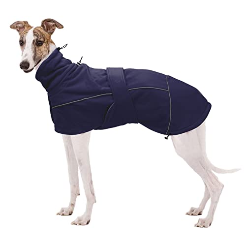 babepet Windhund-Wintermantel aus Segeltuch mit Reißverschluss, Leinen-Loch, reflektierende Hundejacke für kaltes Wetter, wasserabweisend, winddicht, mittelgroße und große Hunde, XS-3XL von babepet