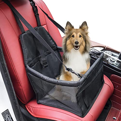 backlight Autositz für Haustiere,Katzentragetasche für unterwegs mit atmungsaktivem Mesh - Interaktive Sicherheitsgurte für Haustiersitze im Lieferumfang enthalten, geeignet für die meisten Autos von backlight