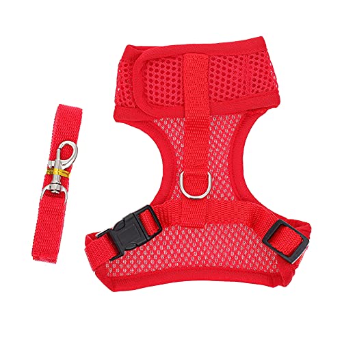 1 Set von Hen Traktion Seil Huhn Leine Huhn Harness Leine Hen Weste Seil Atmungsaktive Rooster Ziehen Strap Pet Kostüm Rot von balacoo