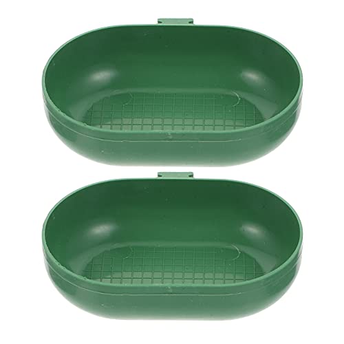 2Pcs Vogel Badewanne Schüssel Becken Hängen Birdbath Spielzeug Wasser Dusche Box Vögel Käfig Tasse Lebensmittel Feeder Halter Tablett für Pet Papagei Sittich Nymphensittich Budgie von balacoo