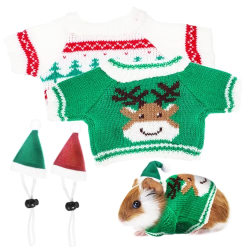 Balacoo 1 Satz Hässliche Pullover-Weihnachts-weinflaschenhüllen Hamsterkostüm Weihnachts-Hamster-Kleidung Weihnachts-meerschweinchen-kostüm Hasenkleidung Kleines Küken Maulwurf Polyester von balacoo