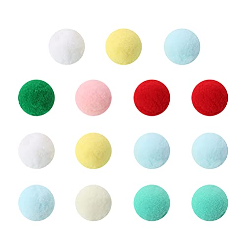 Balacoo 15Pcs Katze Spielzeug Bälle Kätzchen Pom Poms Ball Helle Farbe Haustier Liefert für Katze Kätzchen von balacoo