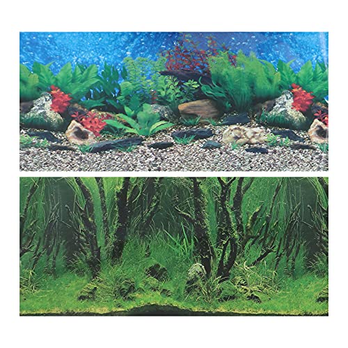 Balacoo 2 Blätter Aquarium Hintergrund Aufkleber 3D Klebstoff Tapete Fisch Tank Dekorative Bilder Unterwasser Hintergrund Bild Decor Poster für Fotografie Hause von balacoo