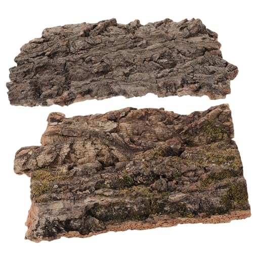 Balacoo 2 Pcs 12-20CM Reptile Habitat Décor Hideouts Rinde Kurven Reptil Log Hideaway Aquarium Hohlen Baum Stamm für Betta Kleine Eidechsen Turtles Reptilien Zufällige Farbe von balacoo