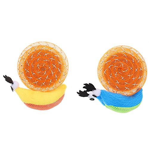 Balacoo 2 Pcs Katzenminze Spielzeug Plüsch Schnecke Form Katze Schleifen Klaue Spielzeug Katze Kauen Spielzeug Interaktive Katze Spielzeug für Katzen Kätzchen Haustier Spielen von balacoo