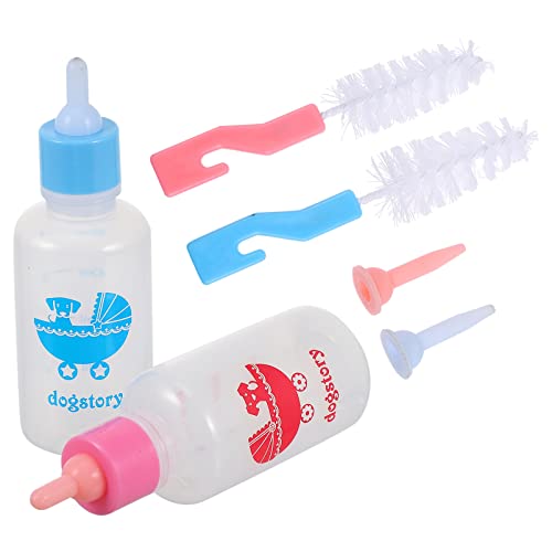 Balacoo 2 STÜCKE Kätzchen Welpen Fütterung Flaschen Neugeborene Haustier Nursing Flasche Kleine Tiere Milchflaschen Wasser Milcheinzug mit Ersatznippel für Kätzchen Puppy Eichhörnchen von balacoo