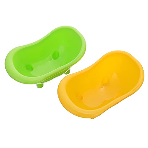 Balacoo 2Pcs Papagei Bad Schüssel Kunststoff Vogel Dusche Badewanne Box Vogel Bad Käfig Zubehör für Pet Vögel Kanarienvogel Lovebirds Wellensittiche Fütterung Tasse Wasser Gericht von balacoo