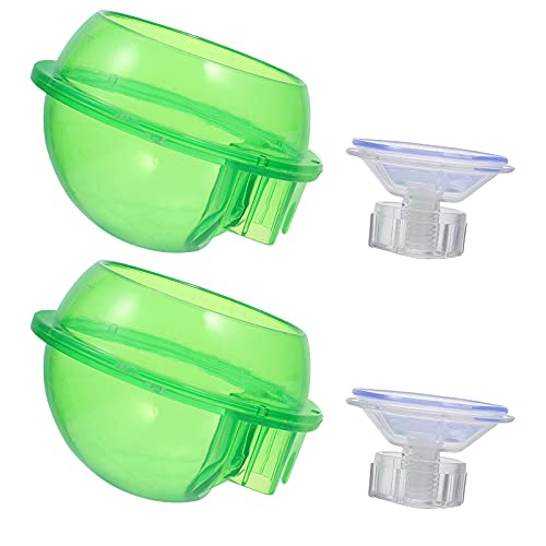 Balacoo 2Pcs Reptil Fütterung Schüssel Saugnapf Reptil Wasser Food Feeder Bowl Wurm Gericht Lebensmittel Container Anti- Flucht Liefert Zubehör für Eidechse Frosch Schlange Gecko Grün von balacoo