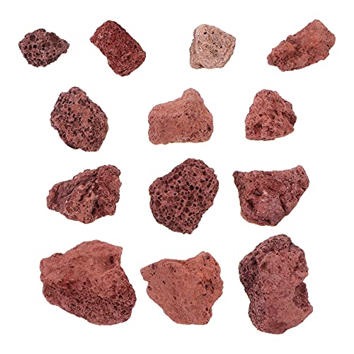 Balacoo 500G Lava Felsen Vulkanischen Lava Stein Dekorative Felsen Ornament Aquarium Filter Material für Aquarium Landschaft Dekoration (Dark Rot) von balacoo