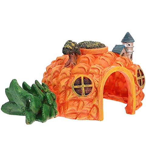 Balacoo Aquarium Ananas Schloss Ornamente Dekor Aquarium Zucht Cave Garnelen Shelter Landschaft Ornament Zucht Versteckt Flecken Löcher Fisch Hideout für Betta Kleine Eidechsen Reptilien von balacoo