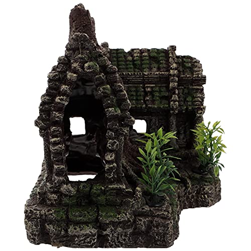 Balacoo Aquarium Burg Dekoration Haus Harz Hideout Shelter Aquarium Ornament für Garnelen Bettas Kleine Tiere Aquatische Zubehör von balacoo