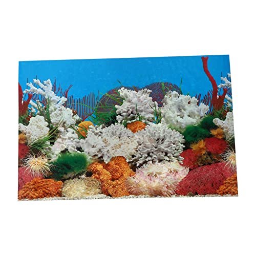 Balacoo Aquarium Hintergrund Aufkleber Selbstklebend 3D Unterwasser Poster Aquarium Fish Tank Wanddekorationen Aufkleber Korallen Hintergrund Dekoration von balacoo