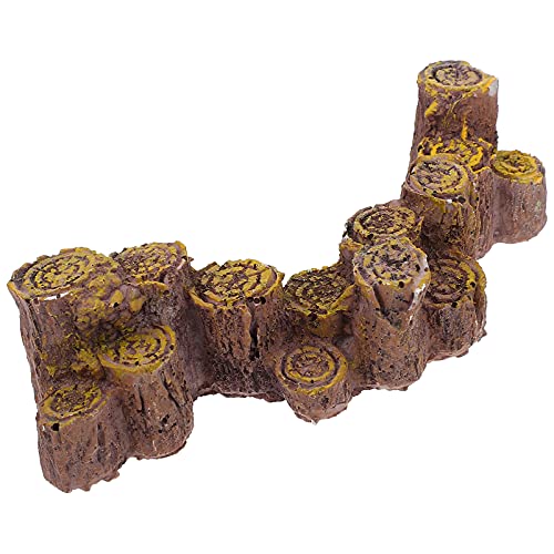 Balacoo Aquarium Holz Log Ornamente Künstliche Holz Pile Harz Handwerk Fisch Hideout Versteckt Höhlen für Aquarium Unterwasser Dekoration Home- Office von balacoo