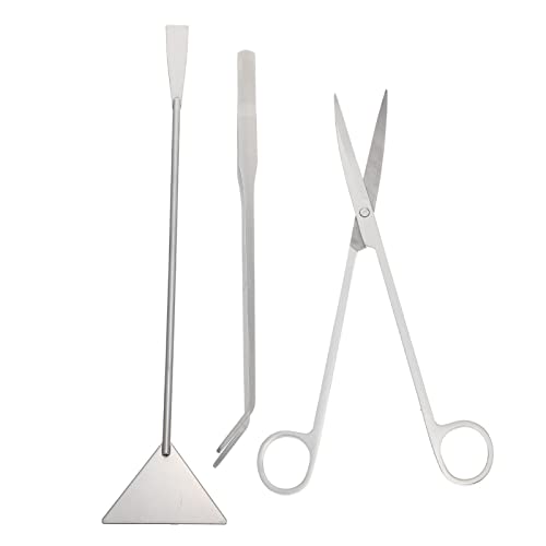 Balacoo Aquarium Scissor Pinzette Spatel Werkzeug: 3 in 1 Edelstahl Aquatische Pflanzen Aquascaping Tools Set für Fischstarter Kits Aquarien Tank von balacoo