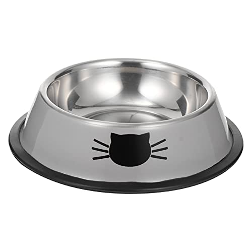 Balacoo Edelstahl Pet Bowl Non- Slip Hund Katze Fütterung Schüssel Stapelbar Pet Food Feeder Wasser Schüssel Schüssel für Hund Katze Welpen Kätzchen Kleine Tiere Grau von balacoo