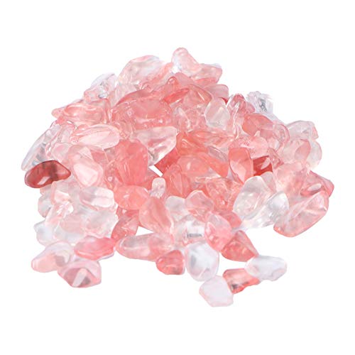 Balacoo Fischtank Rosa Pebble Dekorative Kristall Stein Aquarium Kies Dekor Unregelmäßige Steine ​​Für Fischtank Aquarium Glaswaren Und Vasen Dekoration (100G 5-7Mm) von balacoo