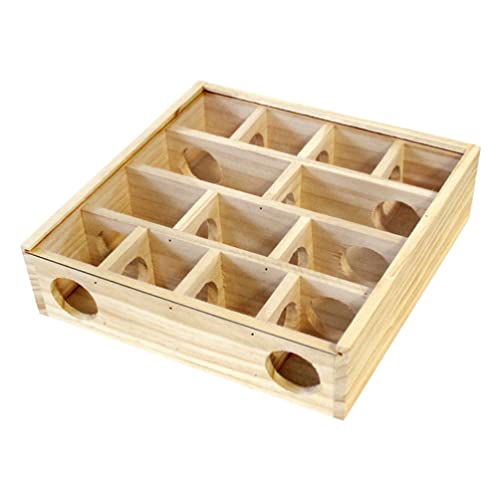 Balacoo Hamster Maze Holz Labyrinth Naturholz Spielzeug Zwerg Maus Käfigröhrchen Gerbile Labyrinth für Kleine Pelzige Tiere von balacoo