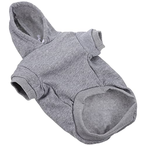 Balacoo Haustier Hund Winter Hoodie Mäntel: Hund Warme Outfits Jumpsuit Jacke Hund Cosplay Weihnachten Graue Kostüm Warme Kleidung für Welpenkätzchen Katze M von balacoo