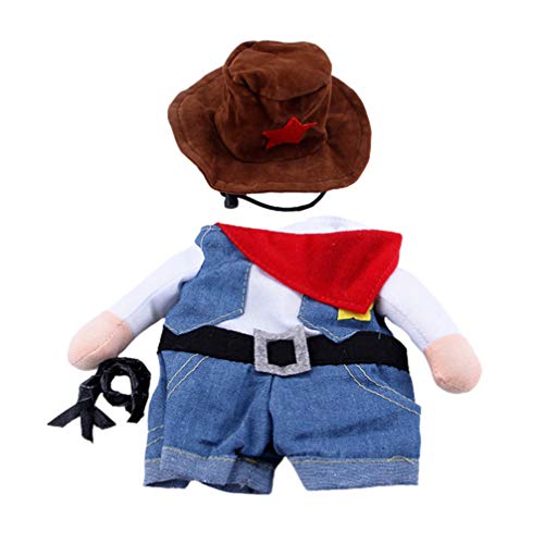 Balacoo Haustier Kostüm Kleidung West Cowboy Uniform Super Süße Kostüme Lustige Kleidung für Kleine Hunde Katzen M von balacoo