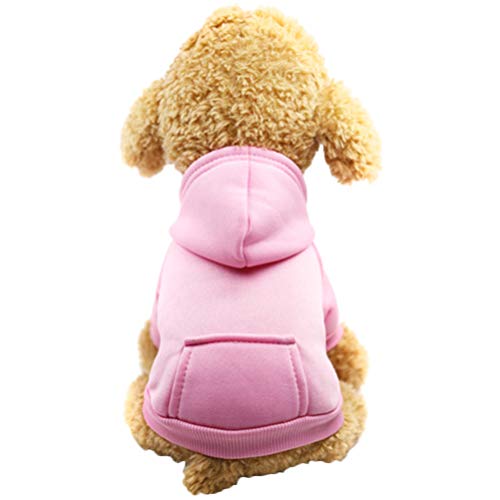 Balacoo Haustier Warmen Mantel Plüsch Winter Tasche Kleidung Hund Kaltes Wetter Outfits Zoll Liefert für Hund Haustier Welpen (Rosa S) von balacoo