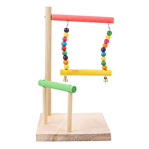 Balacoo Holz Vogel Barsch Stehen Spielzeug Papagei Barsch Stehen Plattform Papagei Kauen Spielzeug Schaukel Klettern Leiter Spielzeug Vogel Käfig Top Spielen Sporthallen Steht für Sittich von balacoo