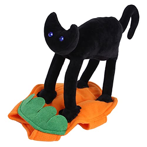 Balacoo Hund Kostüme Halloween Haustier Hund Anzug mit Schwarz Katze Niedlichen Welpen Kleidung Weste Bekleidung Mantel Overall Cosplay Outfits für Party Kleine Tier Schwarz Orange M von balacoo