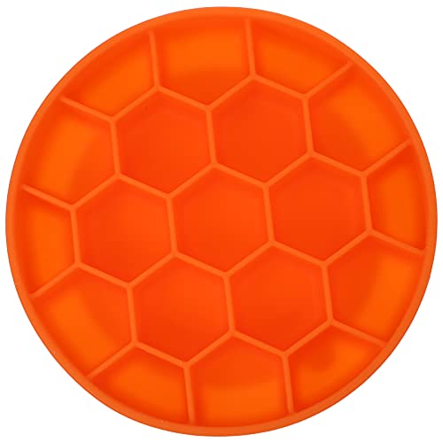 Balacoo Hund Langsam Feeder Bowl Silikon Puzzle Schüssel Aufblasen Stop Fütterung Gerichte Hund Lecken Schüssel für Kleine Mittelgroße Hunde Verhindert Würgen Orange von balacoo