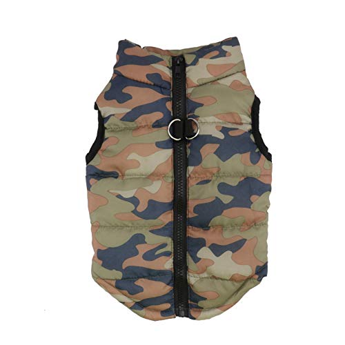 Balacoo Hund Winter Jacke Pet Kostüm Pet Liefert Sleeveless Mantel Jacke für Hund Welpen (Größe M Camouflage) von balacoo