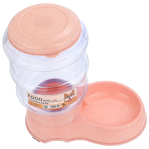 Balacoo Hundeautomatische Feeder Pet Food Bowl Kleine Mittlere Haustiere Schüssel Reisezufuhrzulieferer Wasserspender für Katze Hund Haustier Tiere Rosa von balacoo