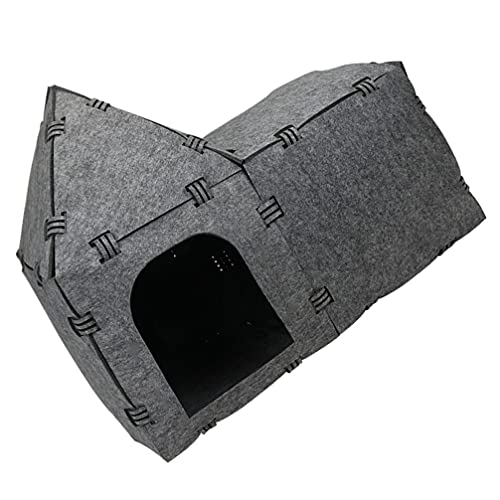 Balacoo Katze Tunnel Nest Kätzchen Fühlte Tunnel Tunnel Haus Pet Spielzeug Schlaf Nest Interaktive Tunnel Spielen Spielzeug für Katze Kätzchen Kaninchen Hamster Grau von balacoo