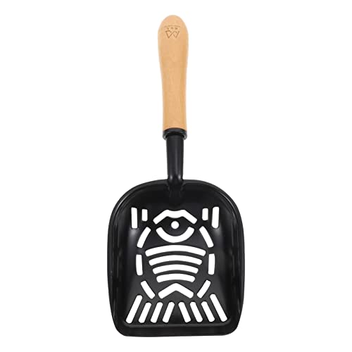 Balacoo Katze Wurf Scoop Kunststoffkätzchen Haustierstreu Shovel Sift Cleaning Scoop Shovel Haustiervorräte für Katzen (Schwarz) von balacoo